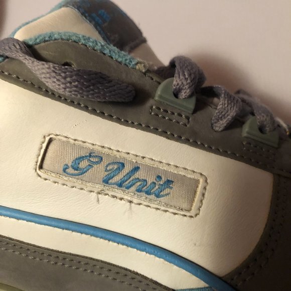 Reebok RBK G Unit G6 G-6 50 cent White Grey Baby Blue RB 409 TYI Size 8.5 - Picture 10 of 13